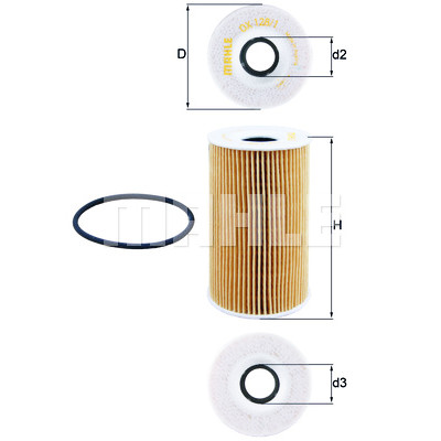 Filtro olio MAHLE ORIGINAL OX 128/1D