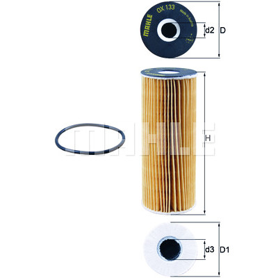 Filtro olio MAHLE ORIGINAL OX 133D