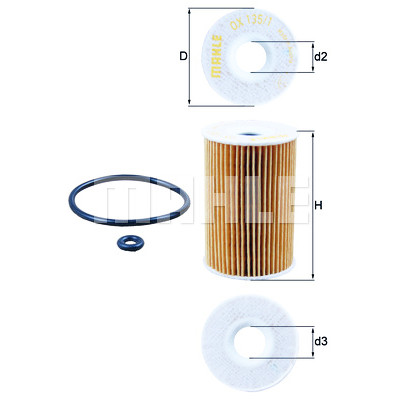 Filtro olio MAHLE ORIGINAL OX 135/1D