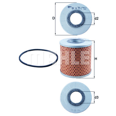 Filtro olio MAHLE ORIGINAL OX 14D