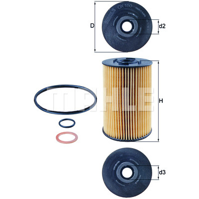 Filtro olio MAHLE ORIGINAL OX 150D1