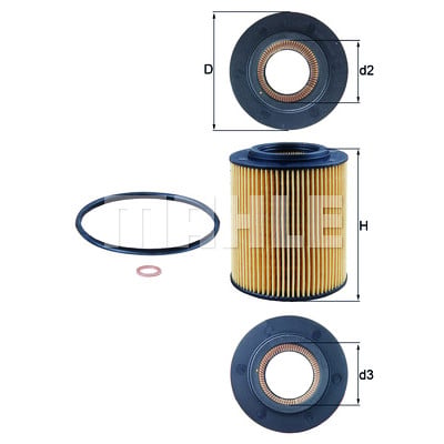 Filtro olio MAHLE ORIGINAL OX 154/1D