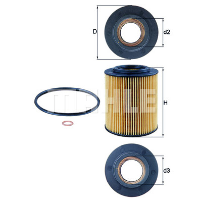 Filtro olio MAHLE ORIGINAL OX 154/1D