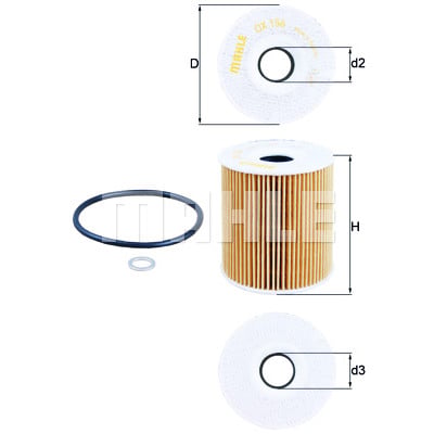 Filtro olio MAHLE ORIGINAL OX 156D
