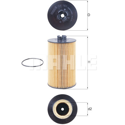 Filtro olio MAHLE ORIGINAL OX 161D