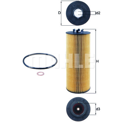 Filtro olio MAHLE ORIGINAL OX 164D
