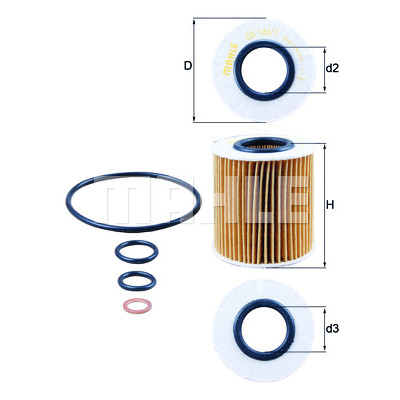 Filtro olio MAHLE ORIGINAL OX 166/1D