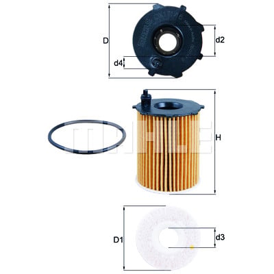 Filtro olio MAHLE ORIGINAL OX 171/16D
