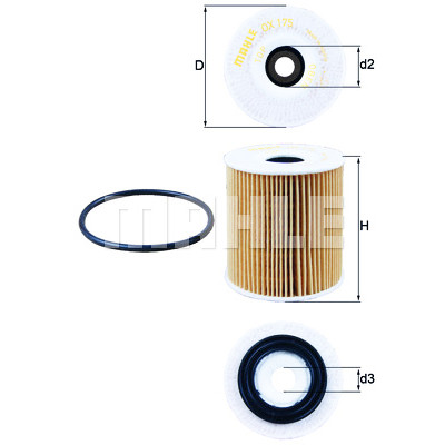 Filtro olio MAHLE ORIGINAL OX 175D