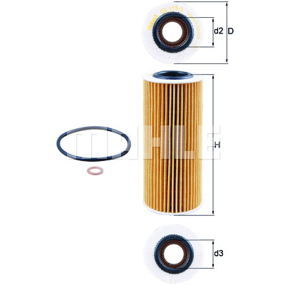 Filtro olio MAHLE ORIGINAL OX 177/3D