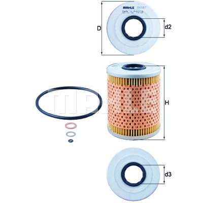 Filtro olio MAHLE ORIGINAL OX 187D