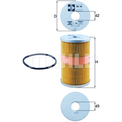 Filtro olio MAHLE ORIGINAL OX 18D