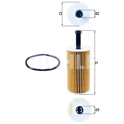 Filtro olio MAHLE ORIGINAL OX 193D