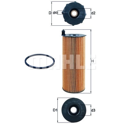 Filtro olio MAHLE ORIGINAL OX 196/1D