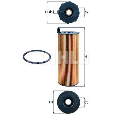 Filtro olio MAHLE ORIGINAL OX 196/1D