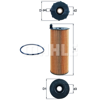 Filtro olio MAHLE ORIGINAL OX 196/1D1