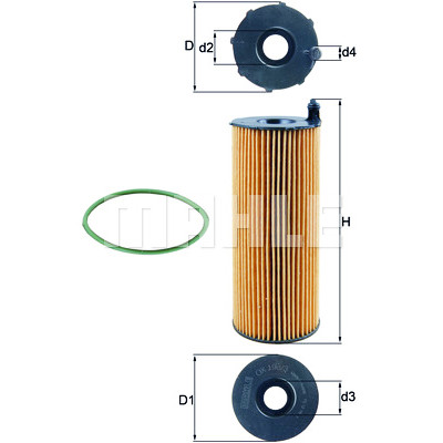 Filtro olio MAHLE ORIGINAL OX 196/3D