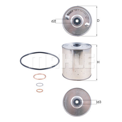 Filtro olio MAHLE ORIGINAL OX 1D