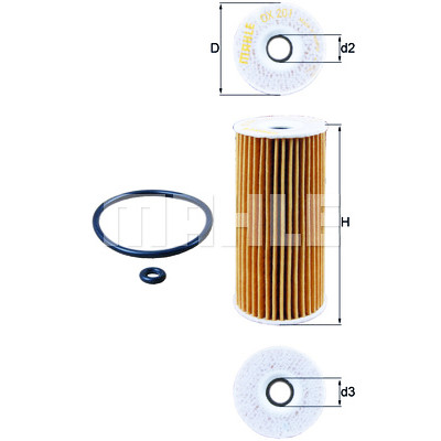 Filtro olio MAHLE ORIGINAL OX 201D