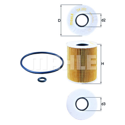 Filtro olio MAHLE ORIGINAL OX 203D
