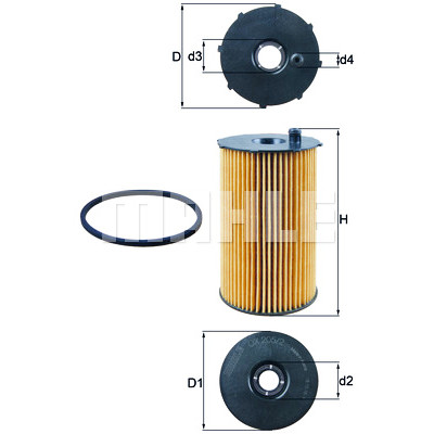 Filtro olio MAHLE ORIGINAL OX 205/2D