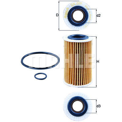Filtro olio MAHLE ORIGINAL OX 209D