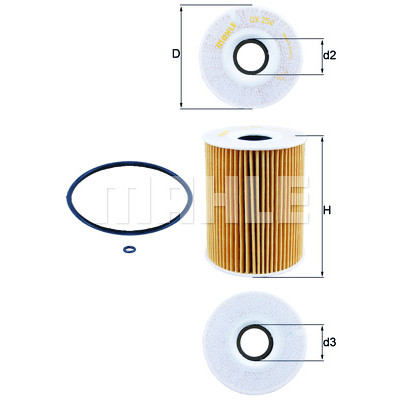 Filtro olio MAHLE ORIGINAL OX 254D1