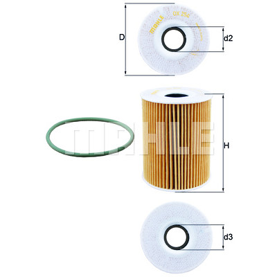 Filtro olio MAHLE ORIGINAL OX 254D5