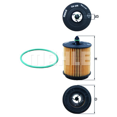 Filtro olio MAHLE ORIGINAL OX 258D