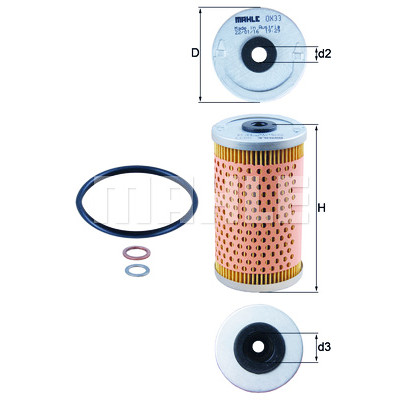 Filtro olio MAHLE ORIGINAL OX 33D