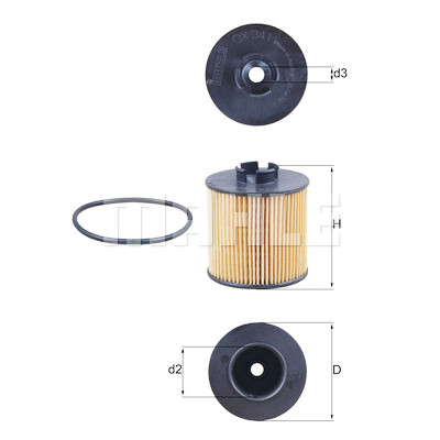 Filtro olio MAHLE ORIGINAL OX 341D