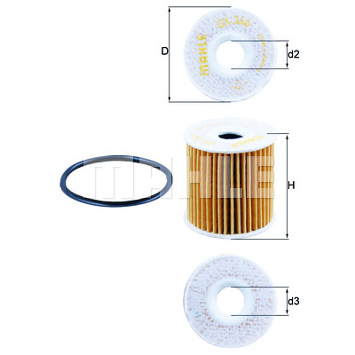 Filtro olio MAHLE ORIGINAL OX 346D