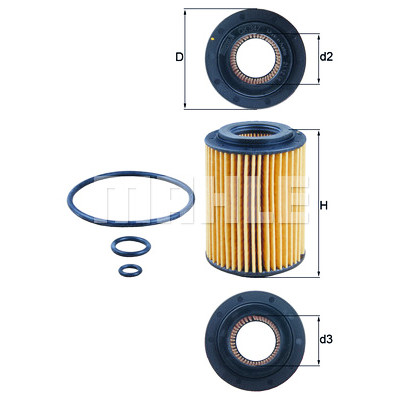 Filtro olio MAHLE ORIGINAL OX 347D