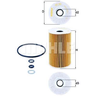 Filtro olio MAHLE ORIGINAL OX 351D