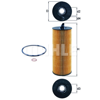Filtro olio MAHLE ORIGINAL OX 361/4D