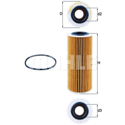 Filtro olio MAHLE ORIGINAL OX 368D2