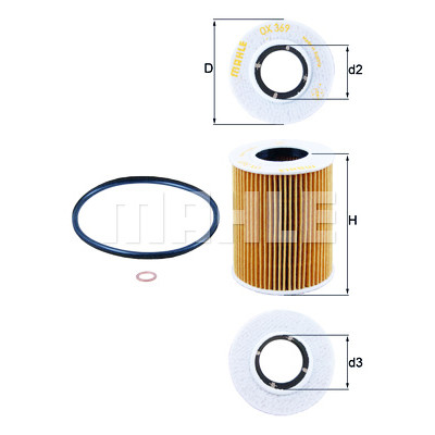Filtro olio MAHLE ORIGINAL OX 369D