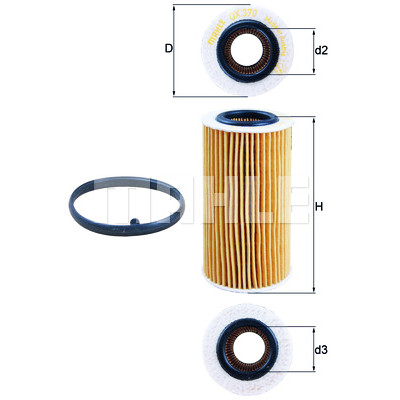 Filtro olio MAHLE ORIGINAL OX 370D1