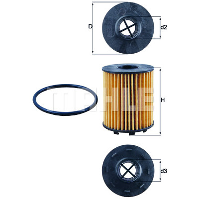 Filtro olio MAHLE ORIGINAL OX 371D