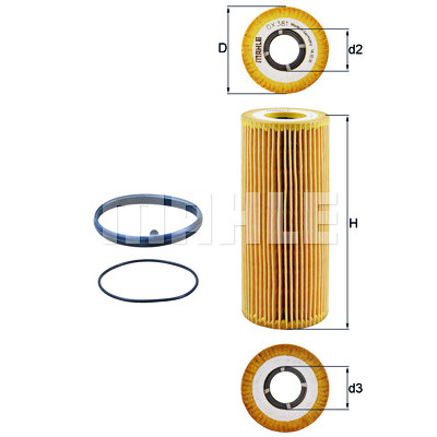 Filtro olio MAHLE ORIGINAL OX 381D