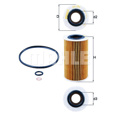 Filtro olio MAHLE ORIGINAL OX 384D