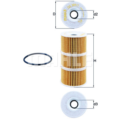 Filtro olio MAHLE ORIGINAL OX 389/1D