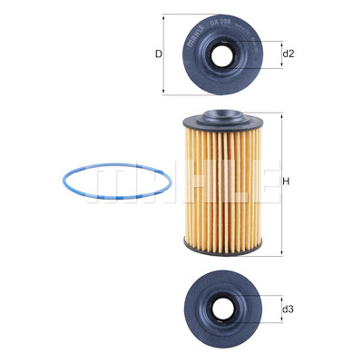Filtro olio MAHLE ORIGINAL OX 399D