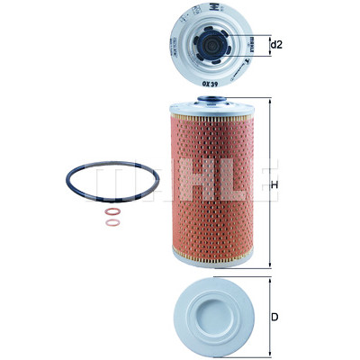 Filtro olio MAHLE ORIGINAL OX 39D