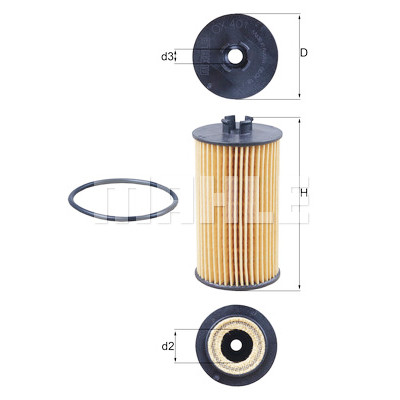 Filtro olio MAHLE ORIGINAL OX 401D