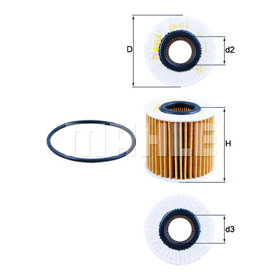 Filtro olio MAHLE ORIGINAL OX 414D2