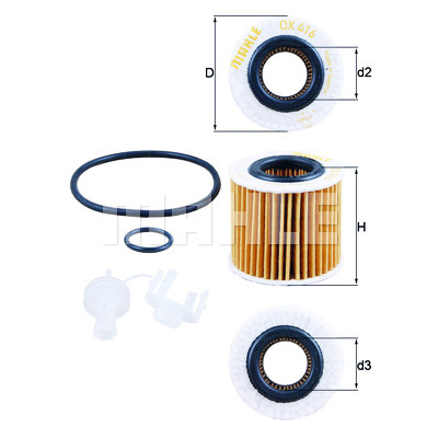 Filtro olio MAHLE ORIGINAL OX 416D2