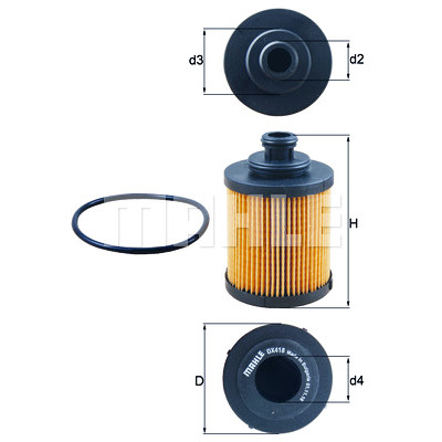 Filtro olio MAHLE ORIGINAL OX 418D