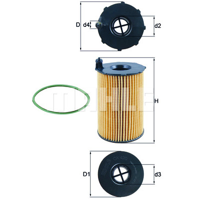 Filtro olio MAHLE ORIGINAL OX 420D