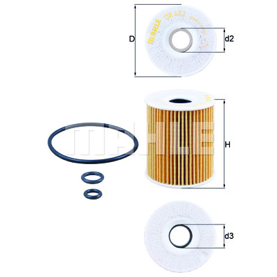 Filtro olio MAHLE ORIGINAL OX 422D